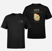 Thumbnail for Sibu Airport (SBW) design printed on black double-side t-shirt