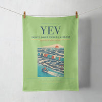 Thumbnail for Inuvik (Mike Zubko) Airport (YEV) design on light green towel