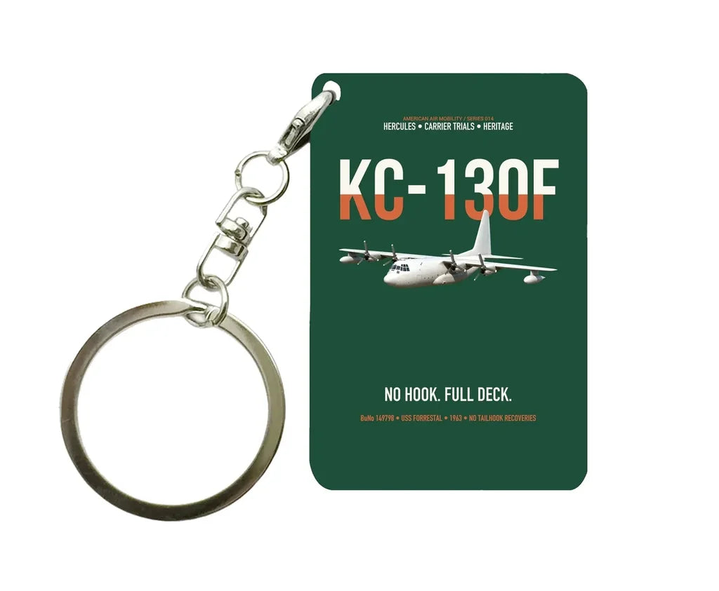 KC-130F BuNo 149798 design on dark green designed key chain, double-side print