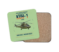 Thumbnail for Korea Aerospace Industries KUH-1 Surion design on light green 1 piece coaster