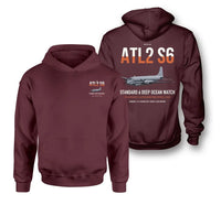 Thumbnail for Atlantique 2 Standard 6 design on dark red double-side hoodie, double-side print