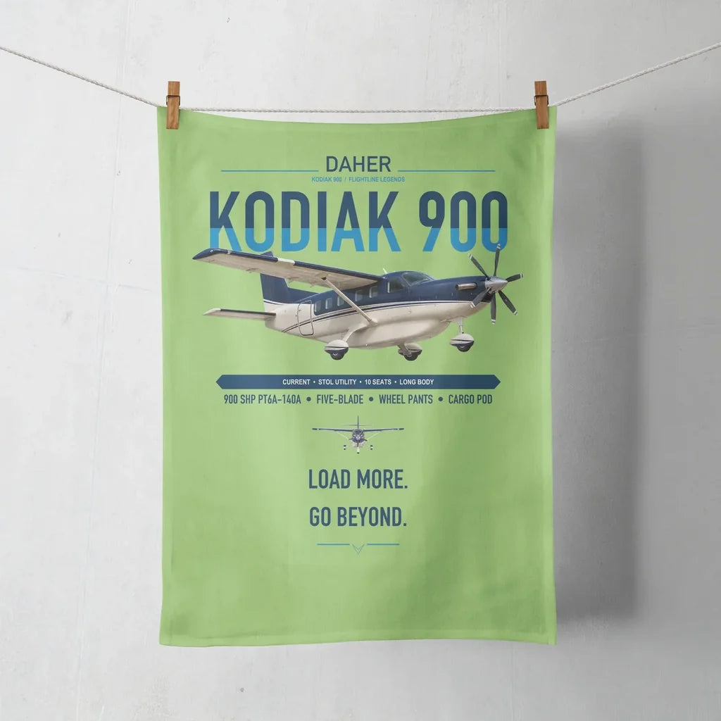 Daher Kodiak 900 design on light green towel