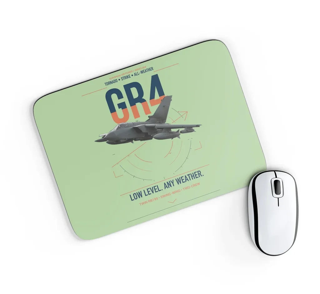 Panavia Tornado GR4 design on light green rectangle mouse pad