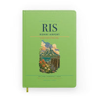 Thumbnail for Rishiri Airport (RIS) design on light green notebook