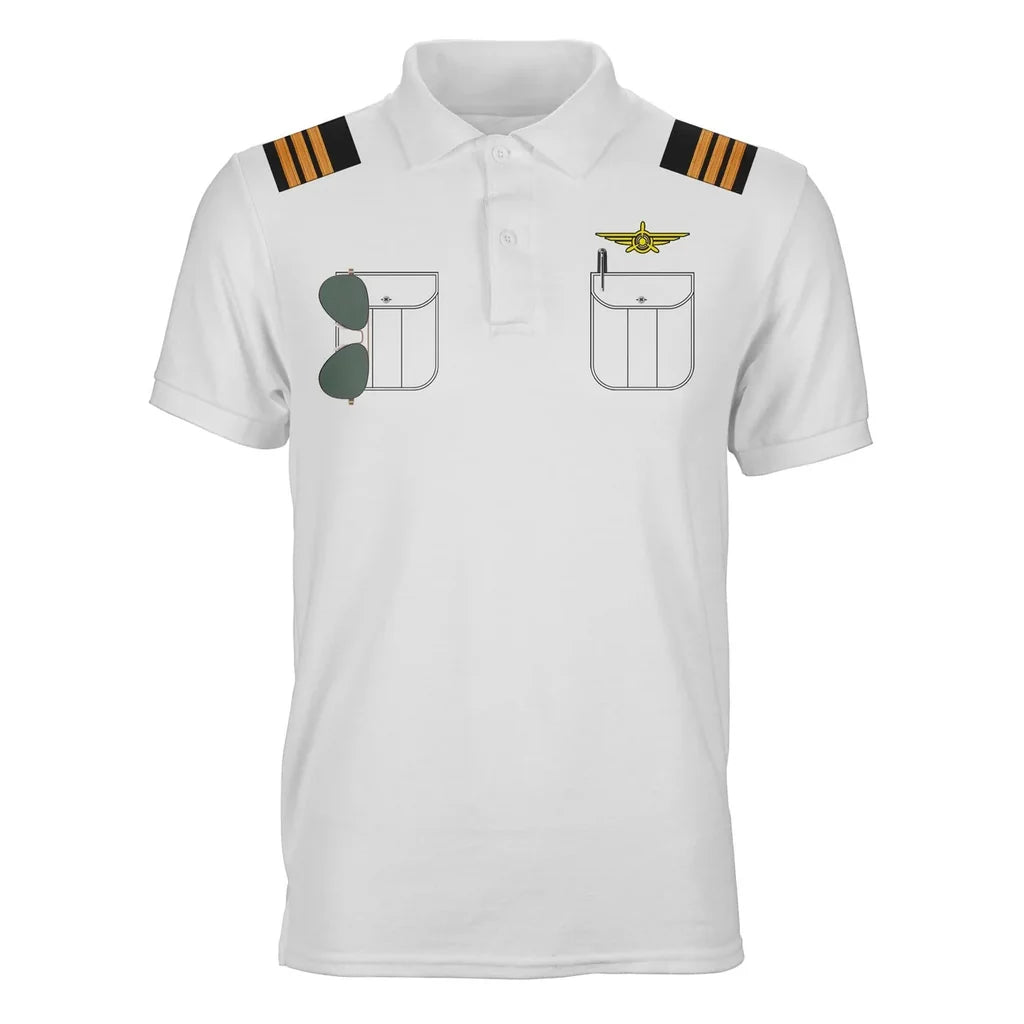 Customisable Pilot Uniform 3D Polo Shirt - view 4