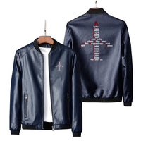 Thumbnail for Aviation Alphabet Leather Jacket - view 4