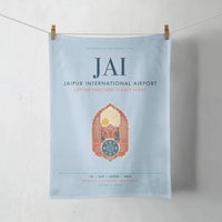 Thumbnail for Jaipur International Airport (JAI) design on light blue towel