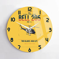 Thumbnail for Bell 205A-1++ design on yellow no frame wall clock