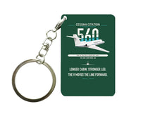 Thumbnail for Cessna Citation 560 - Citation V design on dark green designed key chain, double-side print