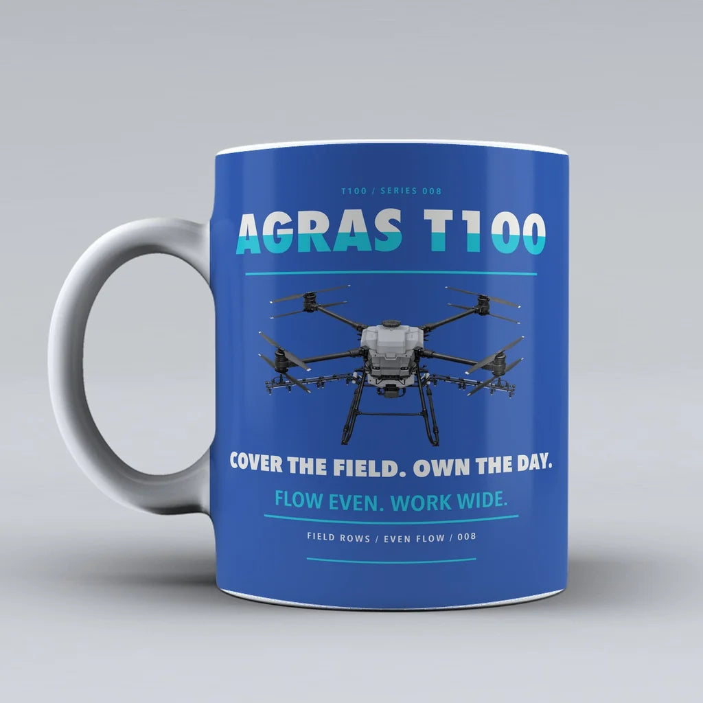 Agras T100 Mug design on blue dji