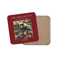 Thumbnail for The Cargo Jet Age - Designed Coasters design on dark red 1-piece