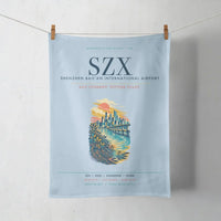 Thumbnail for Shenzhen Bao'an International Airport (SZX) design on light blue towel