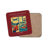 Thumbnail for The Model Shop Window - Designed Coasters design on dark red 1-piece