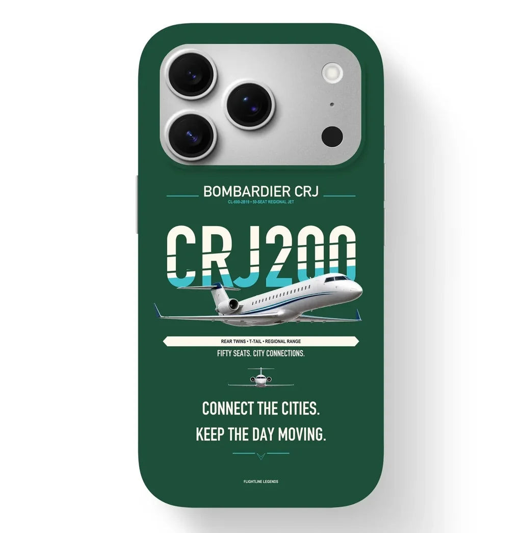 CRJ200 Case design on dark green iphone case
