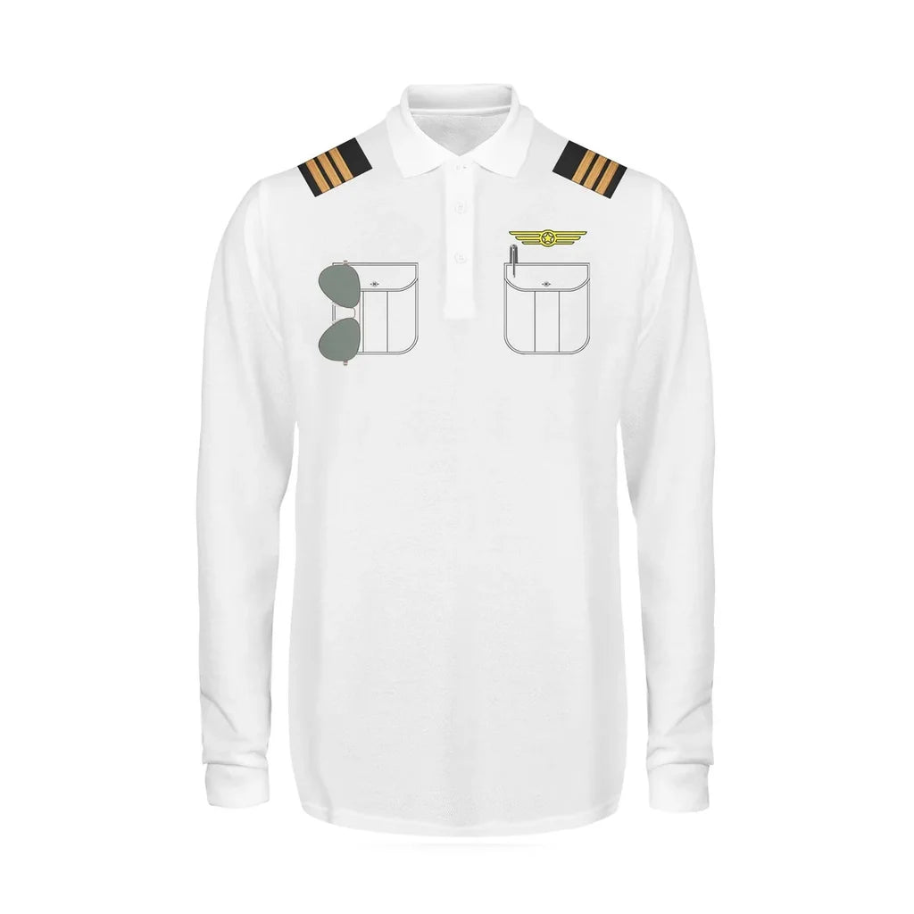 Customisable Pilot Uniform 3D Polo Shirt - view 4