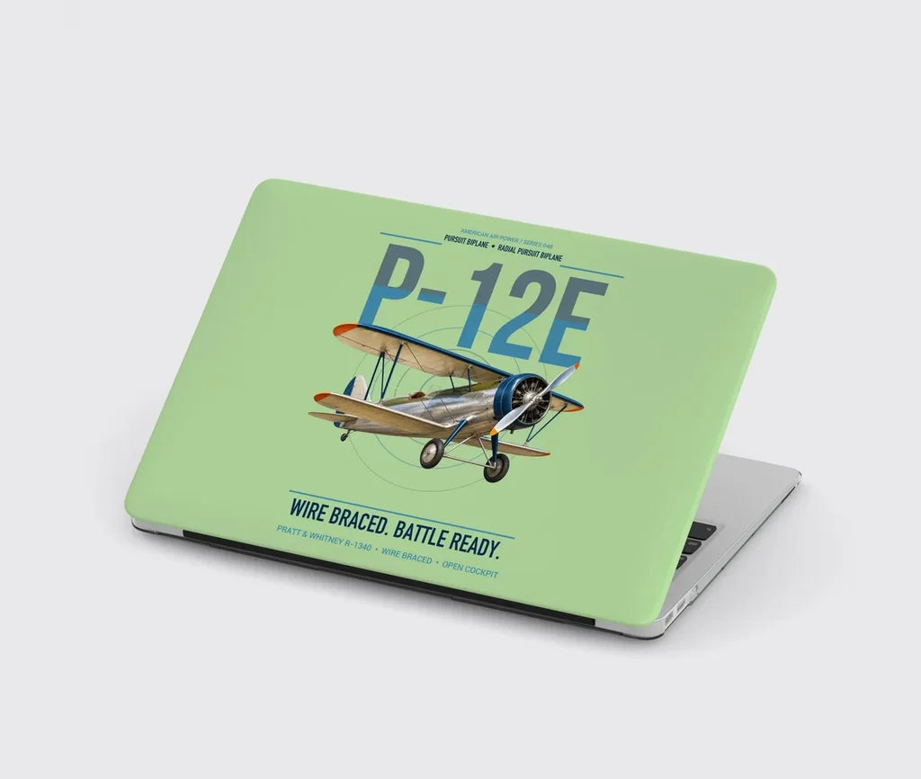 Boeing P-12E design on light green MacBook case