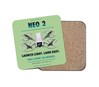 Thumbnail for DJI Neo 2 design on light green 1 piece coaster