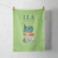 Thumbnail for Luleå Airport (LLA) design on light green towel