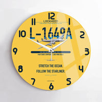 Thumbnail for Lockheed L-1649A Starliner design on yellow no frame wall clock