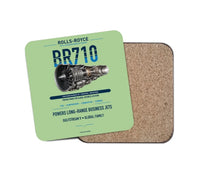 Thumbnail for BR710 design on light green 1 piece coaster