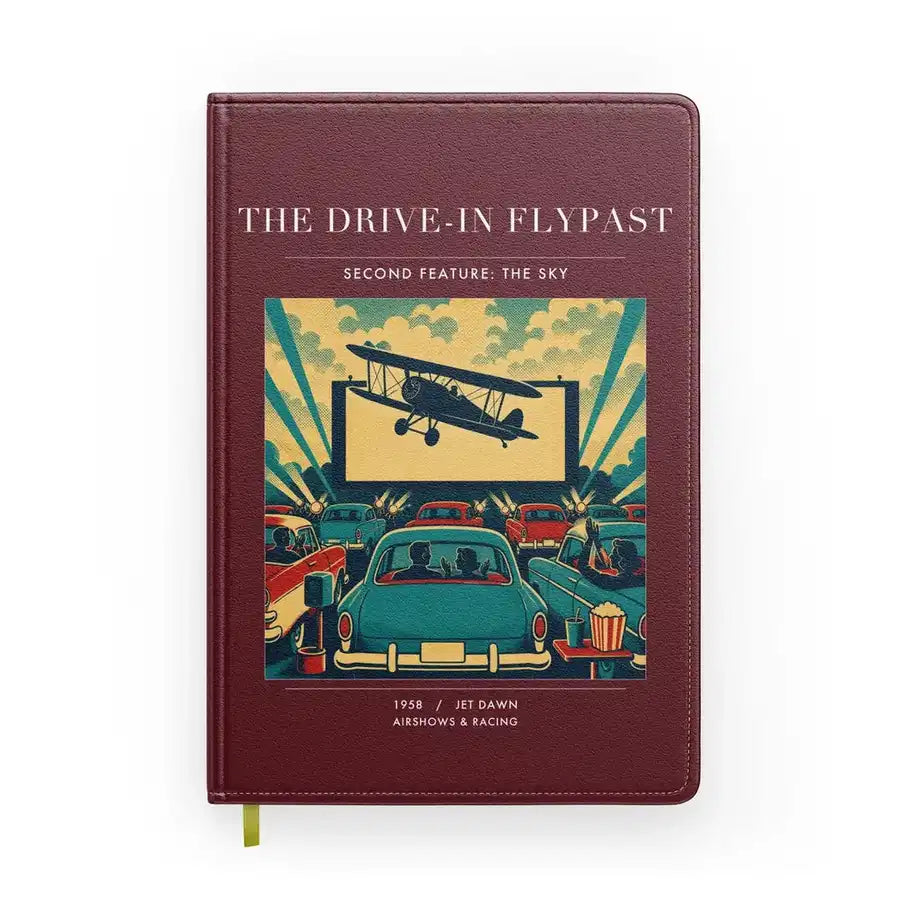 VINTAGE G4397 - The Drive-In Flypast - Designed Notebooks design on darkred