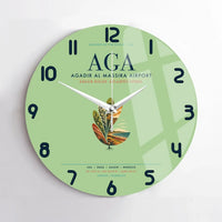 Thumbnail for Agadir Al Massira Airport (AGA) design on light green no frame wall clock
