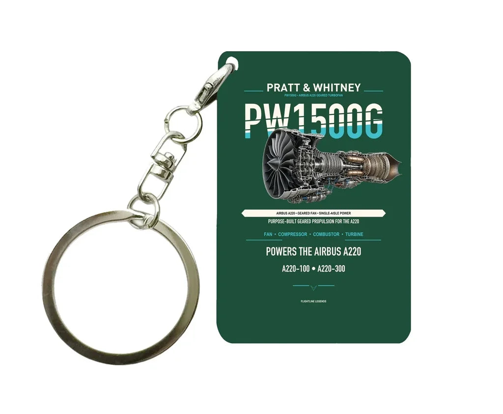 PW1500G Key Chain design on dark green key chain