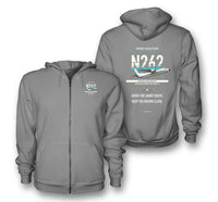 Thumbnail for Nord 262A design on gray zipped hoodie