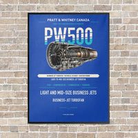 Thumbnail for PW500 vertical canvas print - framed - blue background