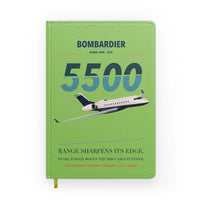 Thumbnail for Bombardier Global 5500 design on light green notebook