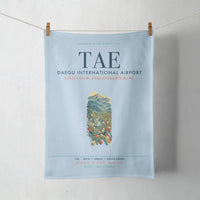 Thumbnail for Daegu International Airport (TAE) design on light blue towel