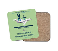 Thumbnail for Cessna Citation X+ design on light green 1 piece coaster
