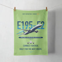 Thumbnail for Embraer E195-E2 design on light green towel