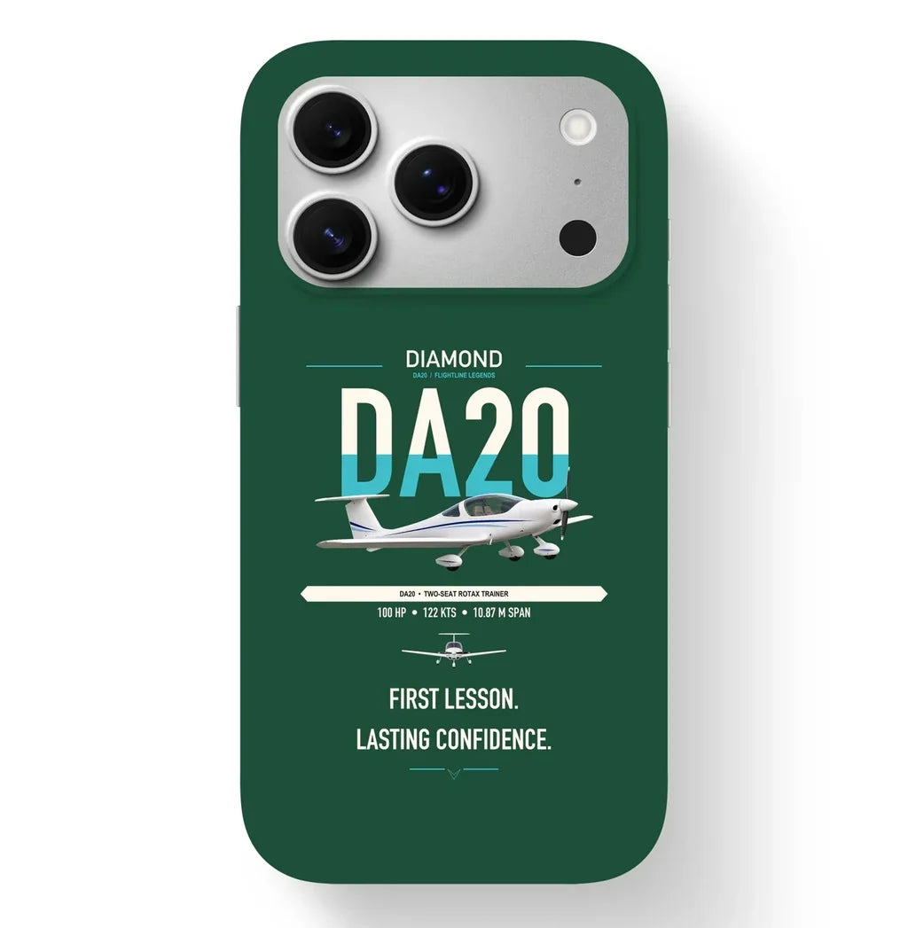 Diamond DA20 design on dark green magsafe iphone case, for iPhone 17 Pro
