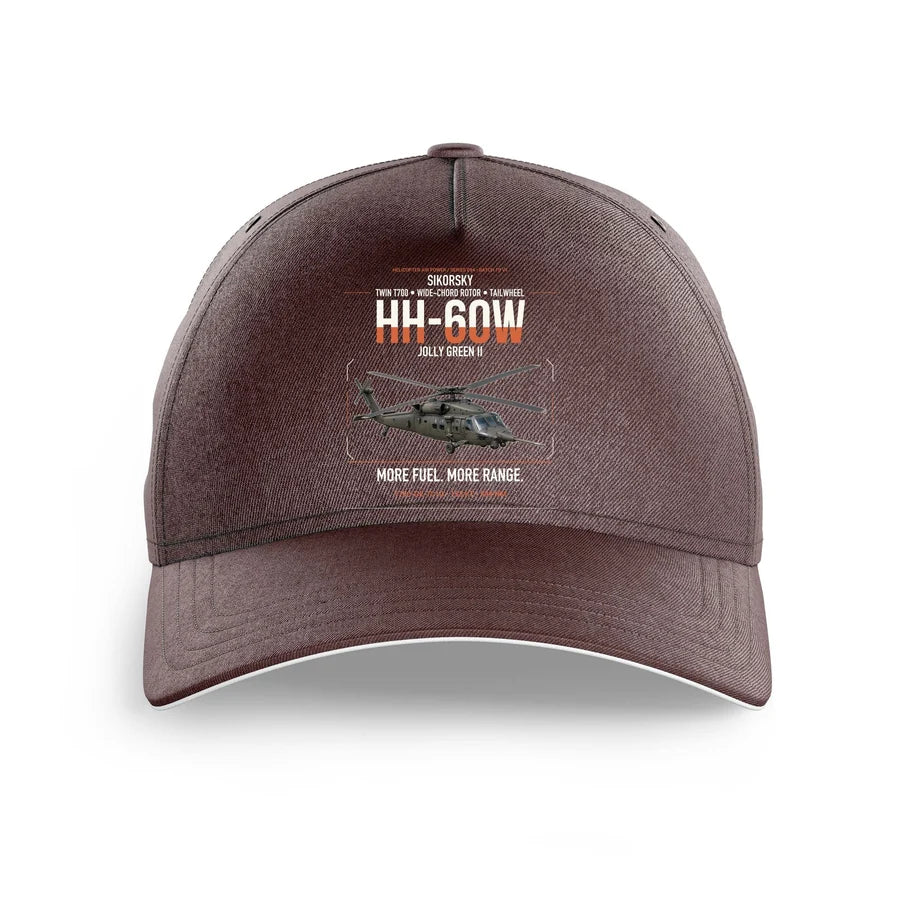 Sikorsky HH-60W Jolly Green II design on brown printed hat