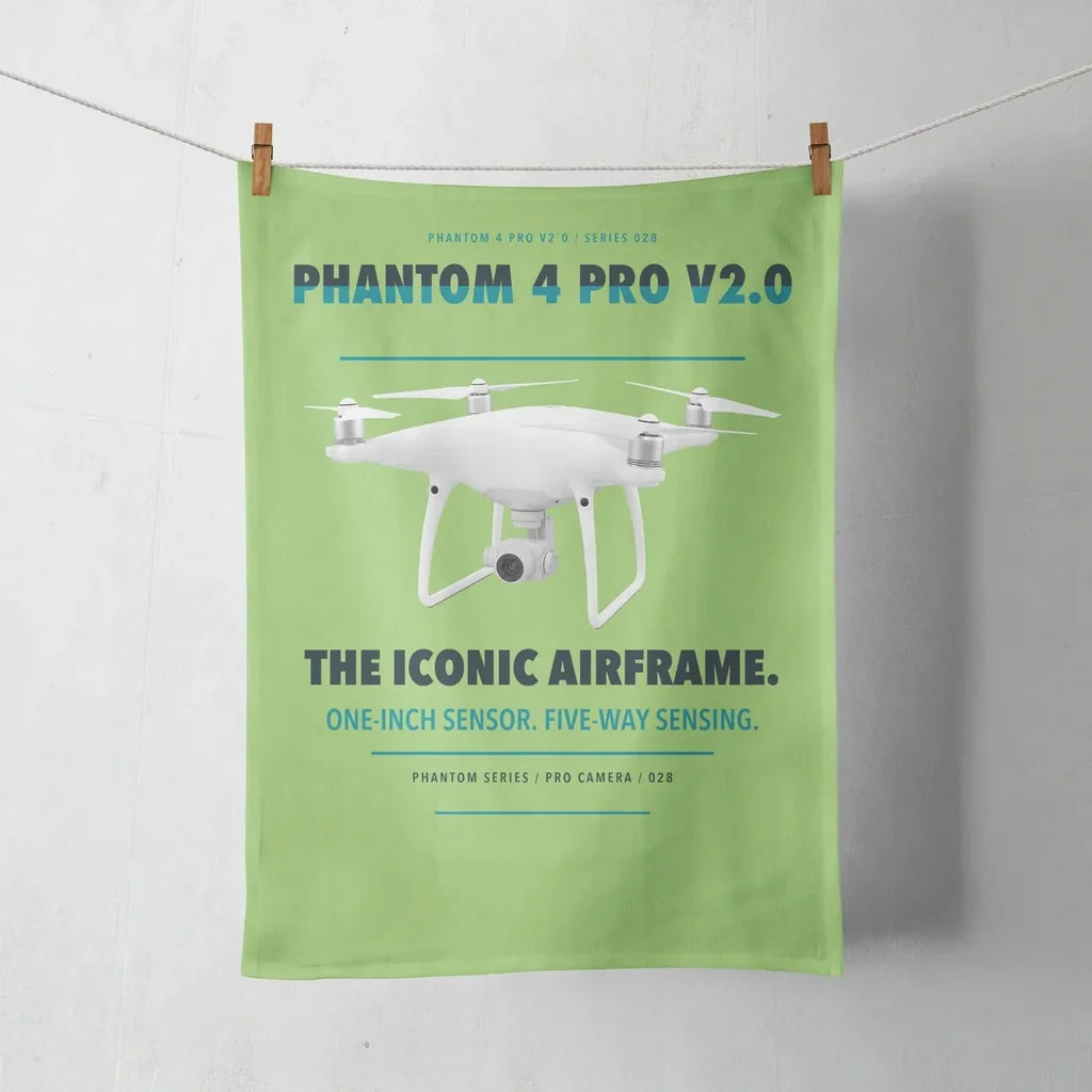 DJI Phantom 4 Pro V2.0 design on light green towel