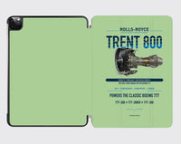 Thumbnail for TRENT 800 design on light green ipad tablet case