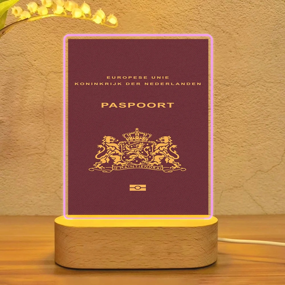 Netherlands Passport Lamp - view 4