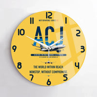 Thumbnail for Airbus ACJ330neo / exact ACJ330-800 design on yellow no frame wall clock