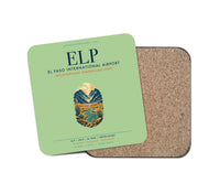 Thumbnail for El Paso International Airport (ELP) design on light green 1 piece coaster
