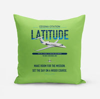 Thumbnail for Cessna Citation Latitude design on light green pillow