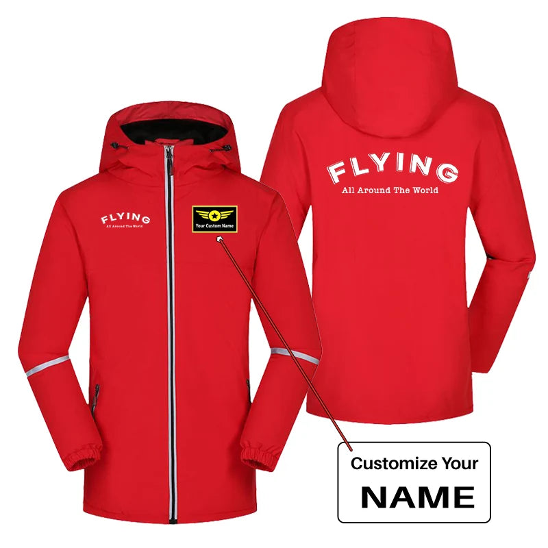 Flying All Around The World Rain Jacket - view 7