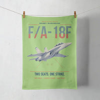 Thumbnail for F-A-18F Super Hornet design on light green towel