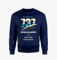 Thumbnail for Boeing 737-700 NG design on navy blue sweatshirt