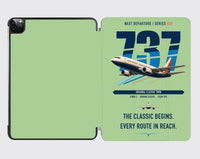 Thumbnail for Boeing 737-300 Classic design on light green ipad tablet case