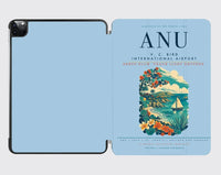 Thumbnail for V. C. Bird International Airport (ANU) design on light blue ipad tablet case