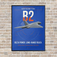 Thumbnail for Avro Vulcan B2 vertical canvas print - framed - blue background