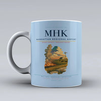 Thumbnail for Manhattan Regional Airport (MHK) airport code design on light blue ceramic mug