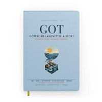 Thumbnail for Göteborg Landvetter Airport (GOT) design on light blue notebook