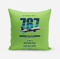 Thumbnail for Boeing 787-8 Dreamliner design on light green pillow